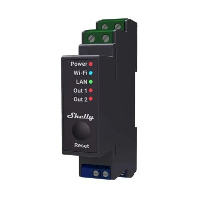 Shelly Pro 2PM - relay switch with power metering 2x 16A